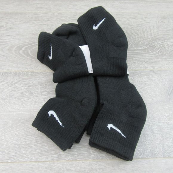Nike Everyday Plus Cushioned Ankle Socks 6 Pack Mens Size 8-12 Black Dri-Fit NEW - Picture 7 of 9